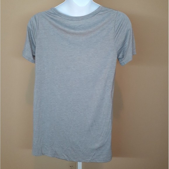 Roaman's Heather Gray Ruched Drawstring Tunic 12 NWOT - Picture 6 of 7